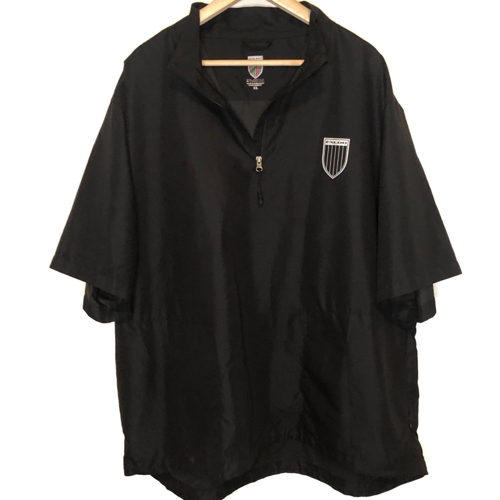 Claret & Green Nick Faldo Golf Logo Zip Shirt XL